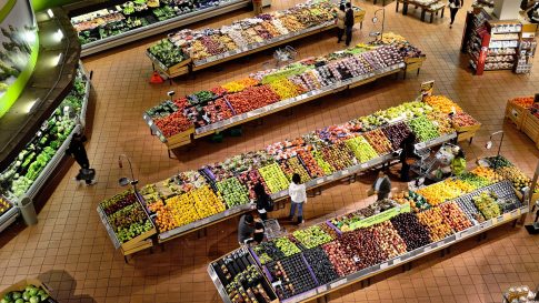 Vu d'un supermarché